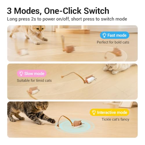 Potaroma Interactive Cat Toy Rechargeable Motion Activated Rolling Mouse — product image 5