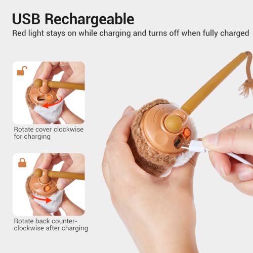 Potaroma Interactive Cat Toy Rechargeable Motion Activated Rolling Mouse — product image 6
