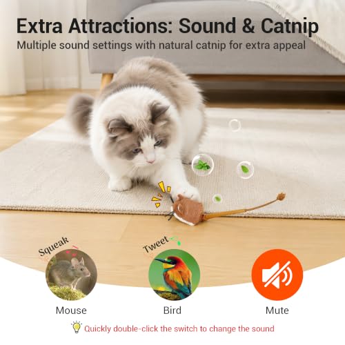 Potaroma Interactive Cat Toy Rechargeable Motion Activated Rolling Mouse — product image 4